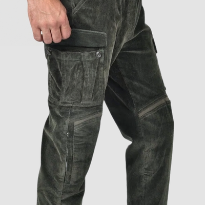 Pantalon moto cargo Heritage en velours pour homme